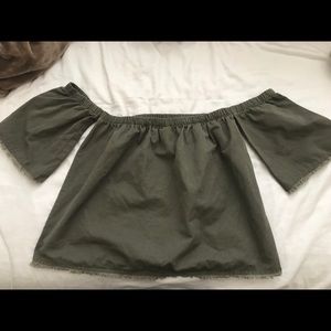 Army green Nordstrom top!